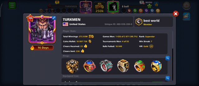 فروش اکانت 8 Ball Poll